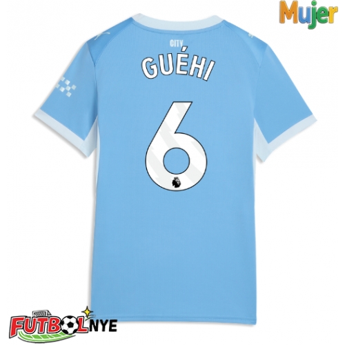 Camiseta Manchester City Marc Guehi #6 Primera Equipación para mujer 2026-27 manga corta